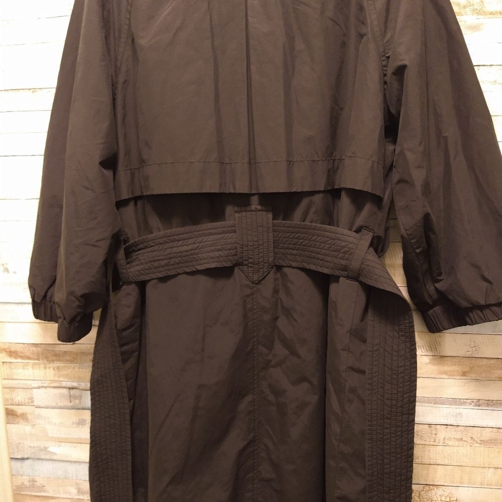 Vince Black Trench Style Belted Crew Neck Jacket - Picture 13 of 15